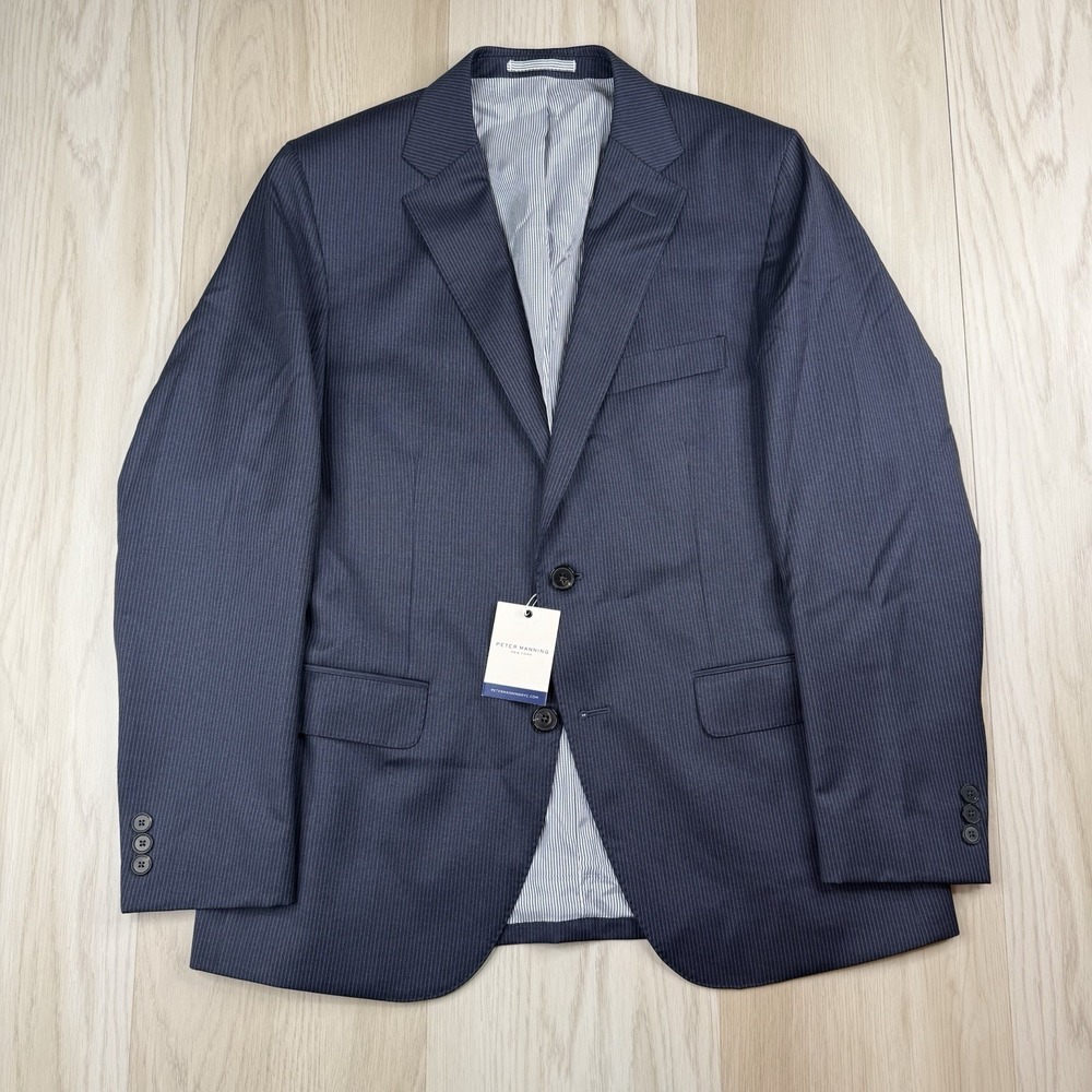 Peter Manning New York Striped Blazer Sport Coat Jacket Mens Size 4 Wool NWT